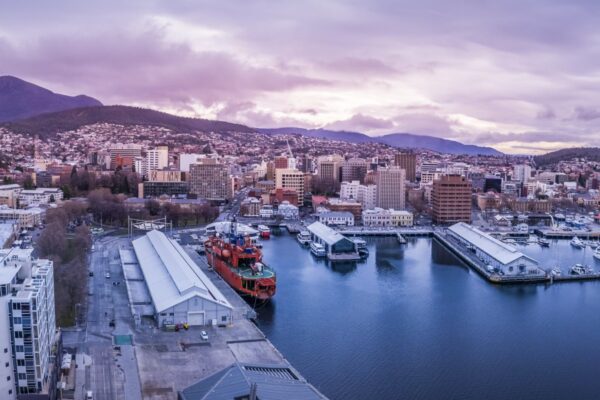 Hobart at dusk